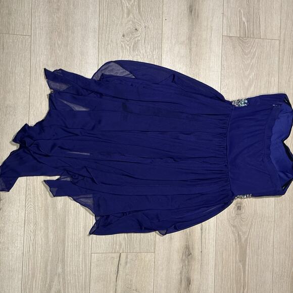 Y2K Vtg Sz 5 Strapless Waist Fairy Prom Party sequin dress Grunge Whimsy - Picture 6 of 7